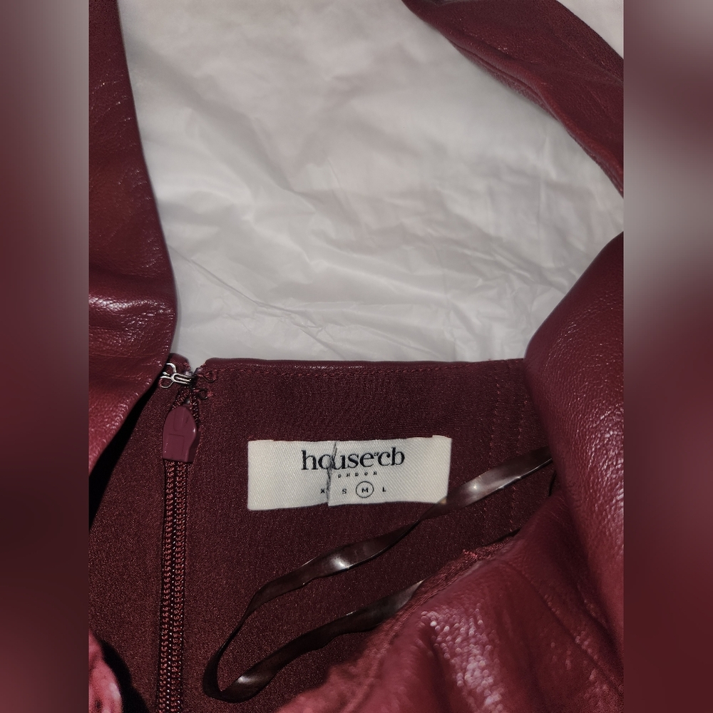Wine Vegan Leather House of CB 'Jaquetta' medium - Picture 15 of 16